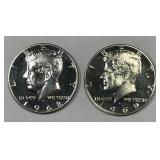 1968-S & 1969-S Proof Kennedy Silver Half PRF Pair