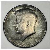 1964 Kennedy Silver Half Uncirculated Toned