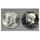1976-S Bicentennial Silver Half BU & PRF Pair