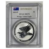 AUSTRALIA: 2014 Wedge Tailed Eagle PCGS MS70