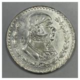 MEXICO: 1962 Silver 1 Peso Uncirculated UNC
