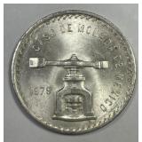 MEXICO: 1979 Silver Onza Balance Scale 1oz AU/UNC