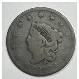 1818 Coronet Head Large Cent N-18 Good