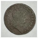 1723 Woods Hibernia Halfpenny Colonial