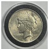1922 Peace Silver $1 About Uncirculated AU