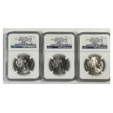 Trio 2015-D US Marshals Commem Halves NGC MS69