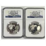 Pair 2015-S US Marshals Commem Halves NGC PF69 UC