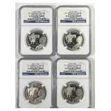 Four 2015-S US Marshals Commem Halves NGC PF69 UC