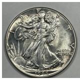 1944 Walking Liberty Silver Half Choice AU