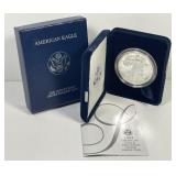 2004 Proof American Silver Eagle Box & COA