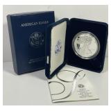 2005 Proof American Silver Eagle Box & COA