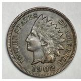 1902 Indian Head Cent About Uncirculated AU