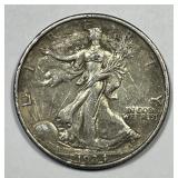 1934-S Walking Liberty Silver Half AU