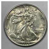 1936 Walking Liberty Silver Half Choice AU