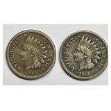 1860 Indian Head Cent Pair