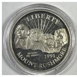 1991-S Mt. Rushmore Commem Proof Half