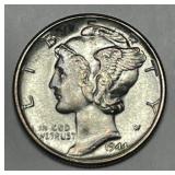 1944-D Mercury Silver Dime FSB Uncirculated BU