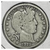 1912-D Barber Silver Half Good G