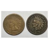 1876 Indian Head Cent Pair