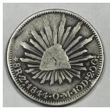MEXICO: 1844 Silver 8 Reale