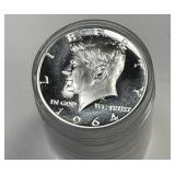 1964 Proof Kennedy Silver Half Roll 40 Coins