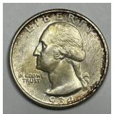 1934 Washington Silver Quarter Uncirculated BU