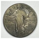 1927-S Standing Liberty Silver Quarter Key Good G