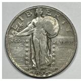 1929-D Standing Liberty Silver Quarter Very Fine
