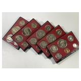 Five 1973-S 6-Coin Proof Set Panels