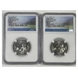2021 Tuskegee Airmen Quarter NGC MS67 Pair
