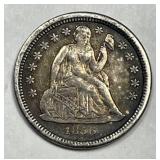 1856 Seated Liberty Silver Dime Extra Fine XF