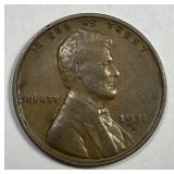 1931-S Lincoln Wheat Cent Fine F