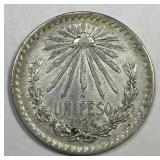 MEXICO: 1924 Silver Peso Extra Fine XF