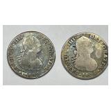 MEXICO: Pair of Silver Reales