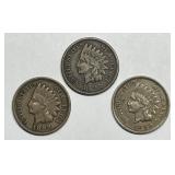 1897 1898 1899 Indian Head Cent Trio