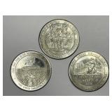 1970 Trio of Charleston South Carolina Medallions