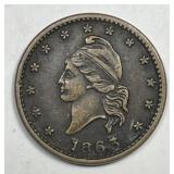 1863 Civil War Token ARMY & NAVY