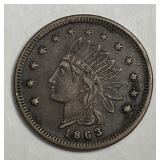 1863 Civil War Token General News Detroit