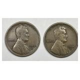 1912-D & 1913-S Lincoln Wheat Cent Pair
