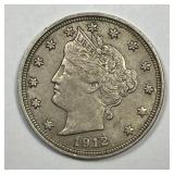1912 Liberty Head V Nickel Very Fine VF