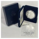 1997 Proof American Silver Eagle Box & COA