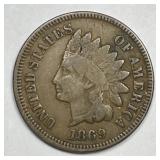 1869 Indian Head Cent Very Good VG