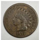 1875 Indian Head Cent Good G