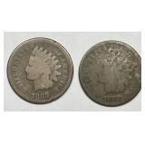1868 & 1869 Indian Head Cent Pair