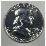 1958 Proof Franklin Silver Half PRF
