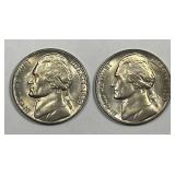 1950-D Jefferson Nickel Key Date Pair BU