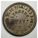 c1863 Civil War Token St Charles Billiards