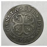 SWISS CANTONS: Solothun 1/2 Batzen KM# 35