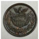 c1863 Civil War Token Union Shield Army & Navy AU