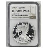 2019-S Proof Silver American Eagle NGC PF69